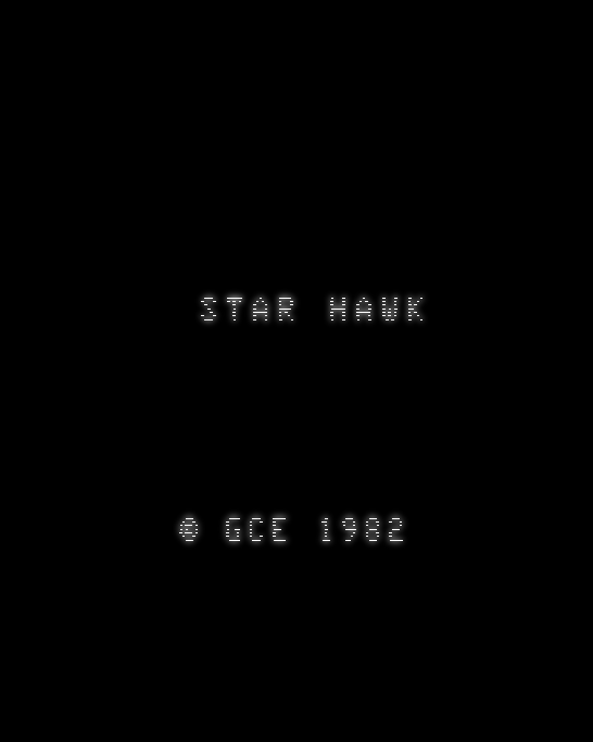 Starhawk title screen for Vectrex